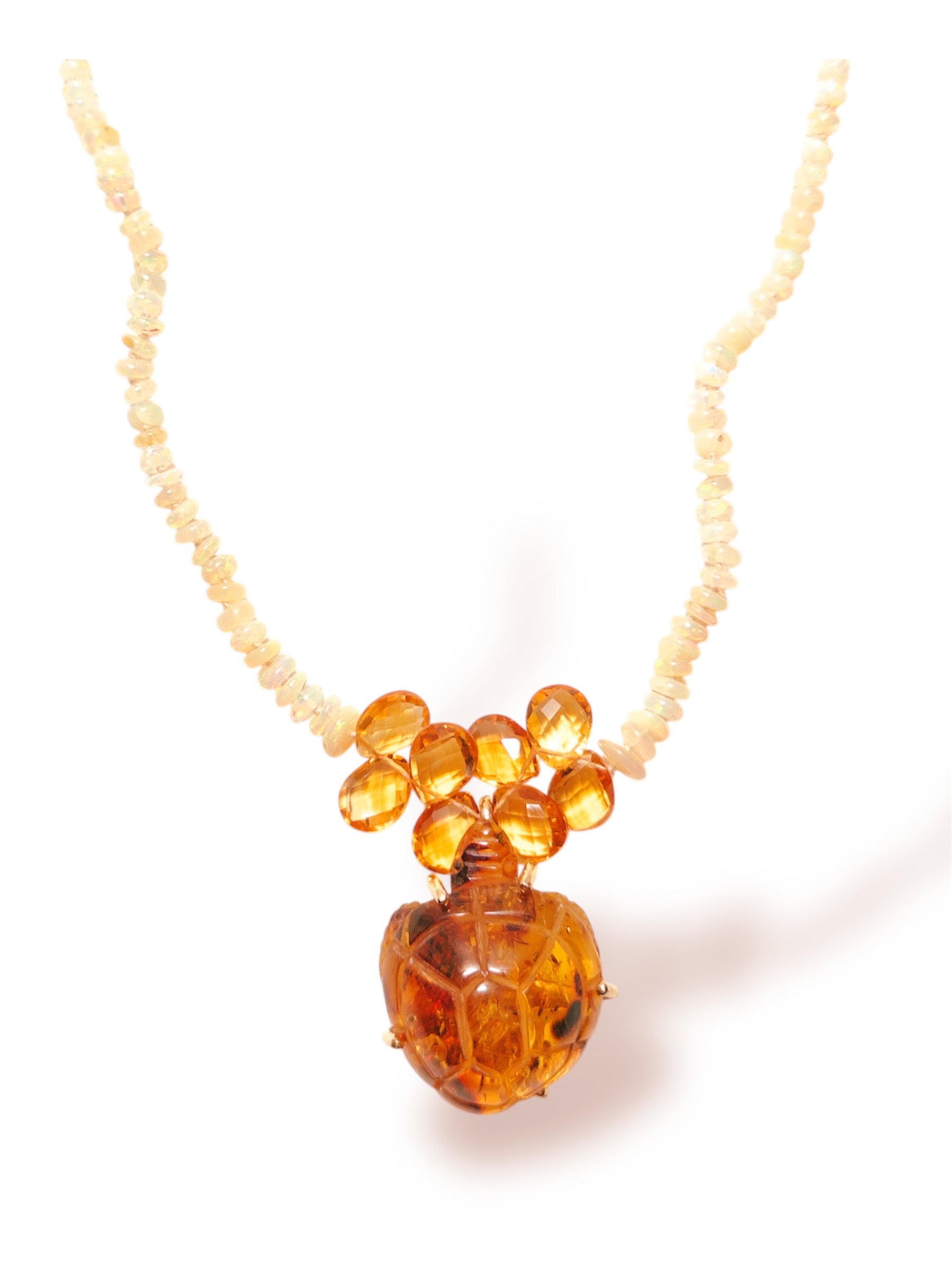 Amber Turtle Necklace