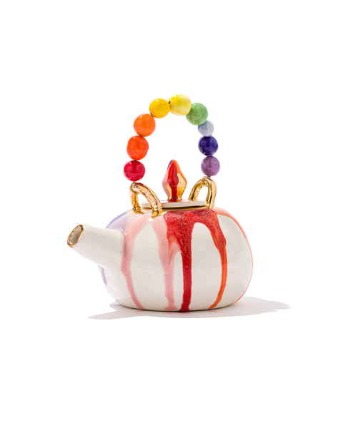 Hey Cute Tea funny rainbow teapot