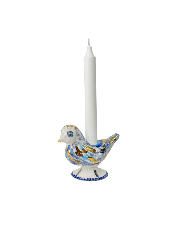 Blu Bird Candle Holder