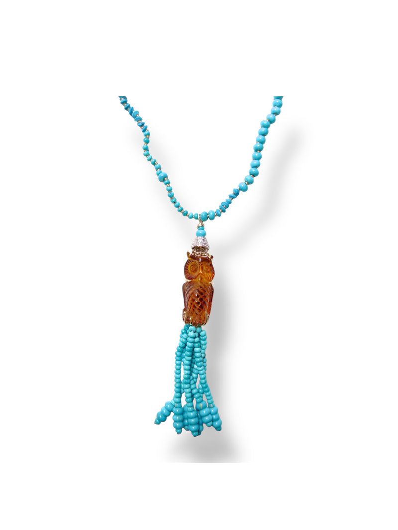 Owl Turquoise Necklace