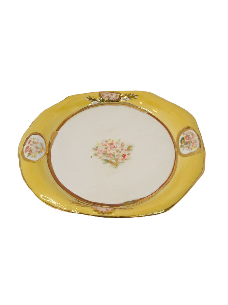 Royal Bouquet Dinner Plate - Yellow