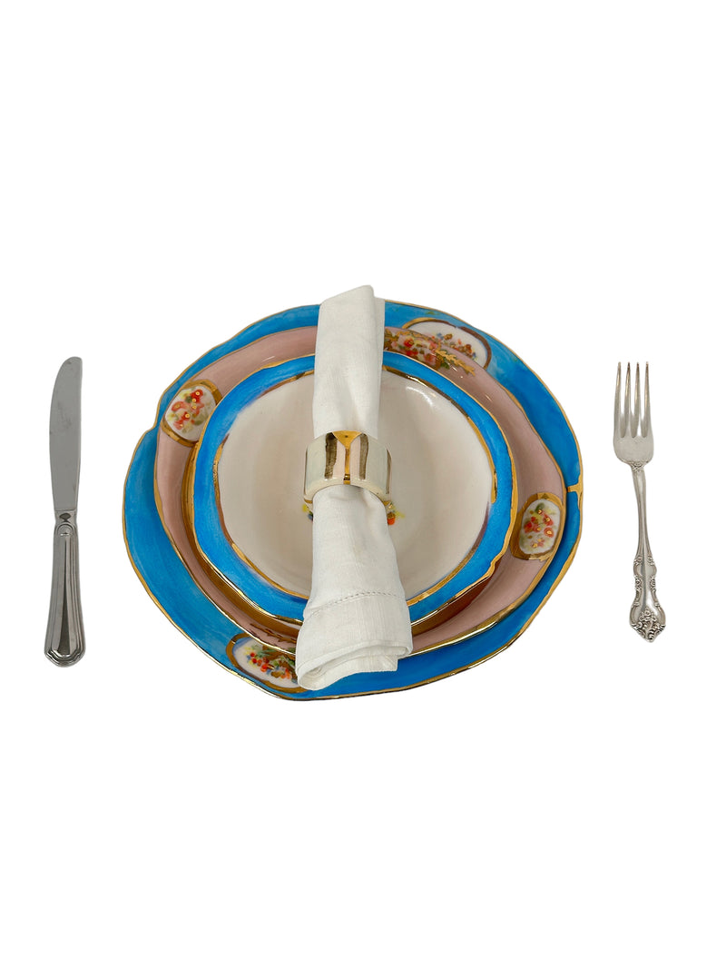 Royal Bouquet Dinner Plate - Blue