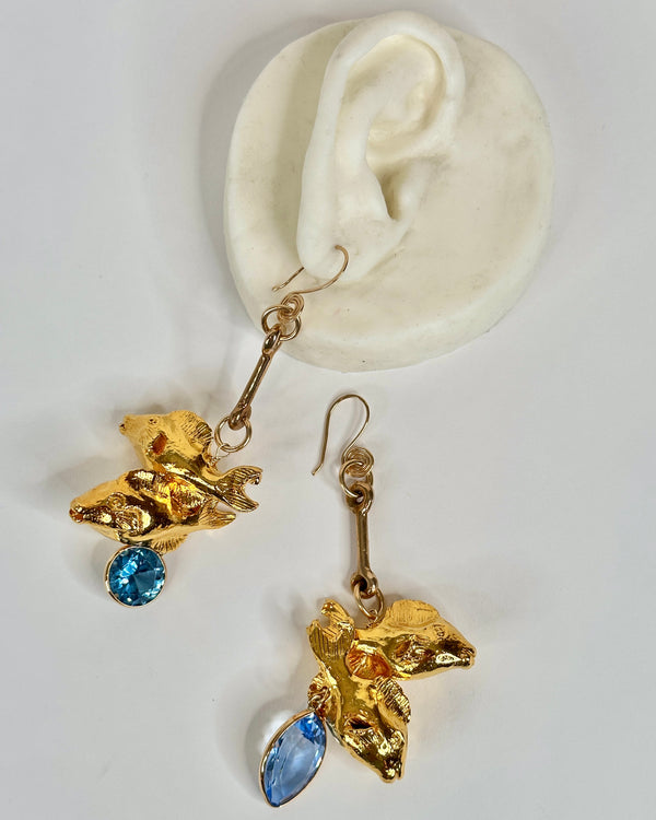Twin Fish Earrings
